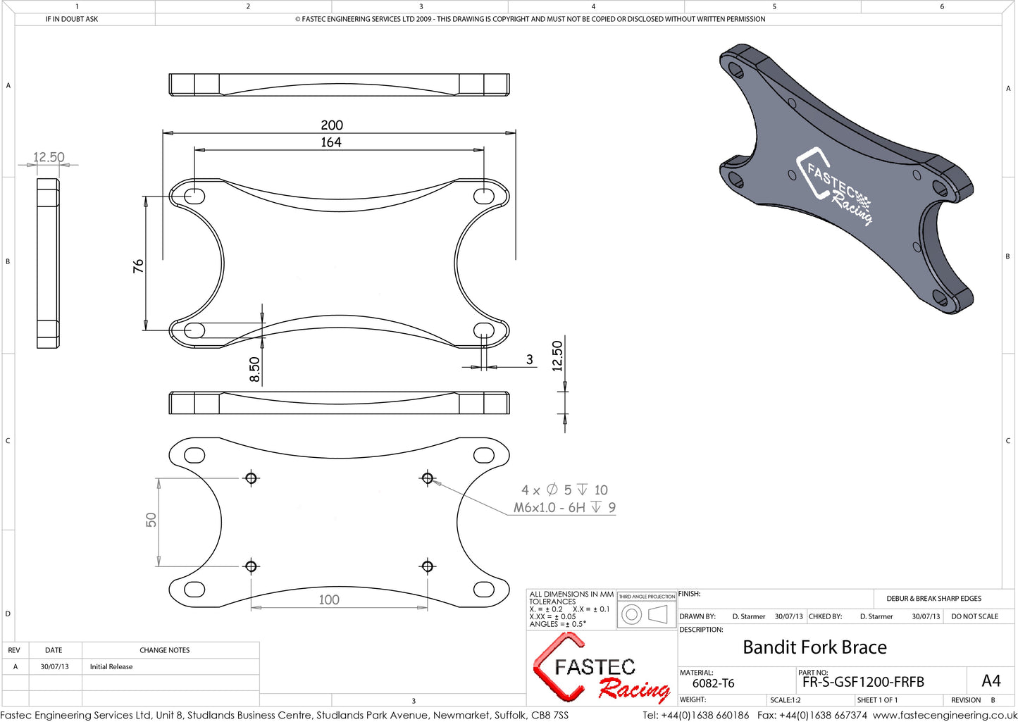 Suzuki GSF1200 (MK1) Fork Brace